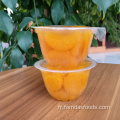 Coupe en plastique 4oz Oranges Mandarine en sirop de lumière